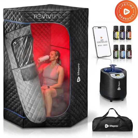 Revivify Deluxe Portable Red Light Steam Room