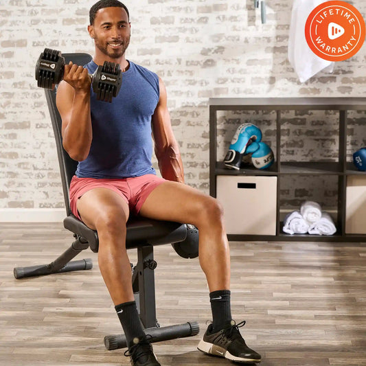 PowerUp Plus Dumbbells (5-25 lb Adjustable)